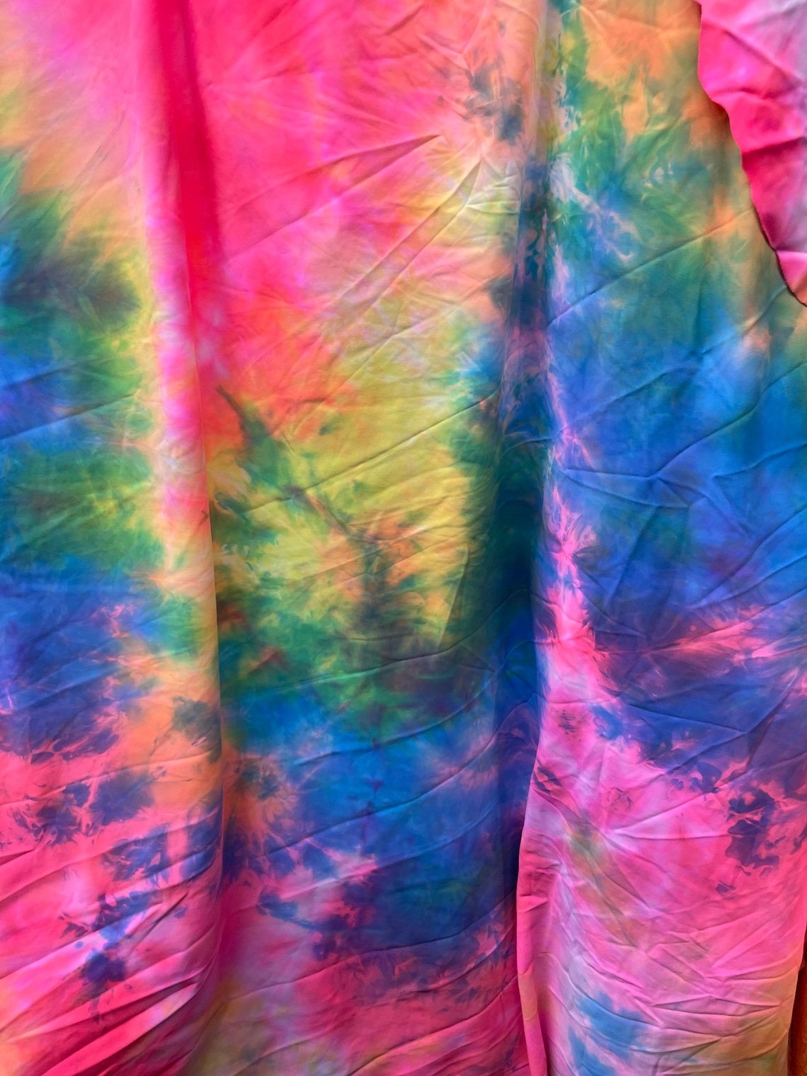 New Rainbow Tie Dye Nylon Spandex Fabrics Sold by the Yard Etsy