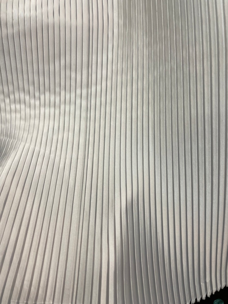 New Pure White Satin Pleated Fabric Sold by Yard 45width | Etsy