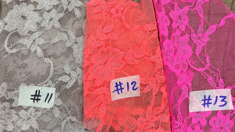 Stretch Lace Fabric. Lingerie lace 4 way stretch soft lace fabric. 56” wide. Fabric sold by yard(13 colors available) image 8