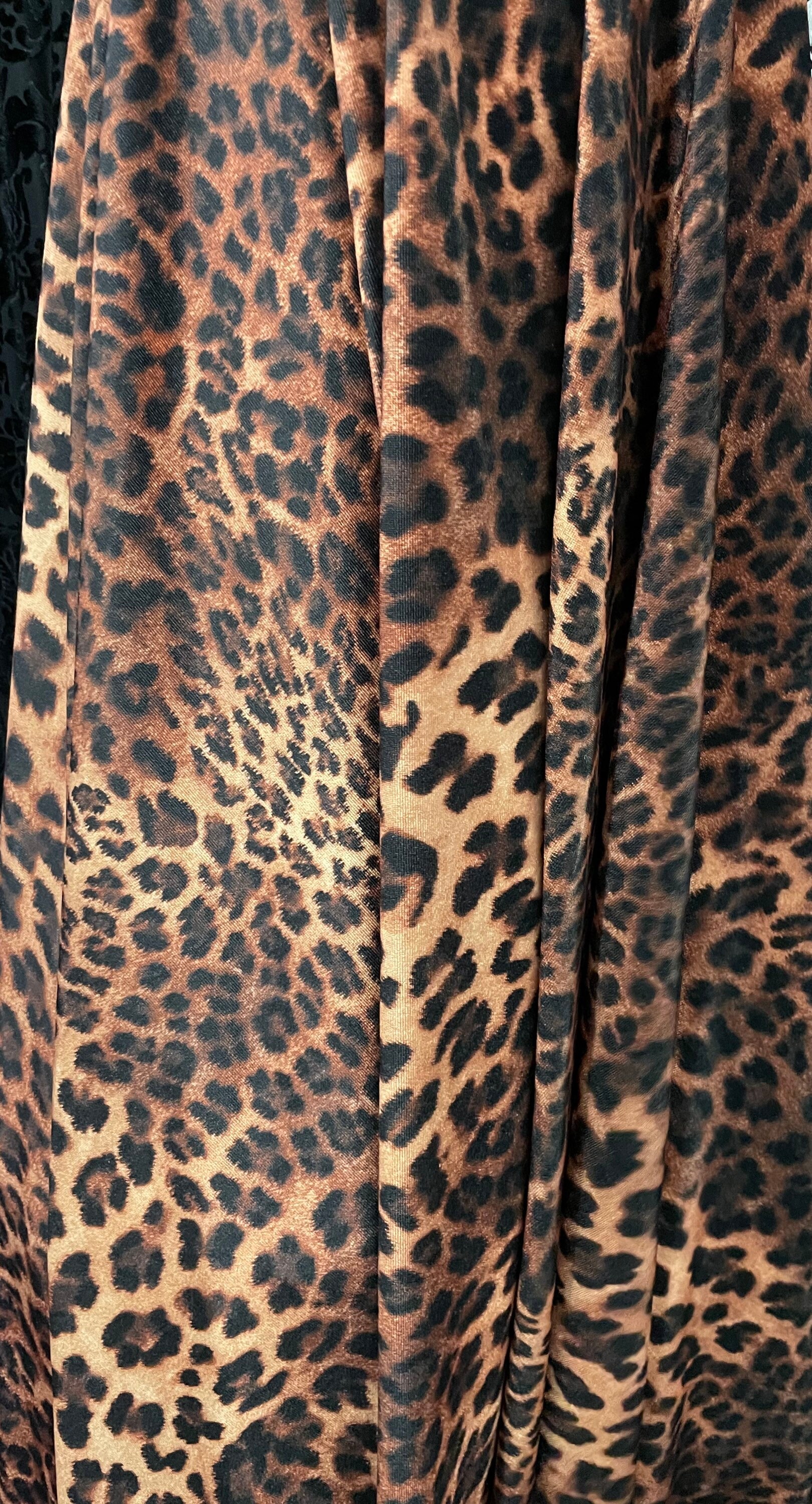 New Velvet Cheetah Print on Velvet Fabric 4 Way Stretch. Sold - Etsy