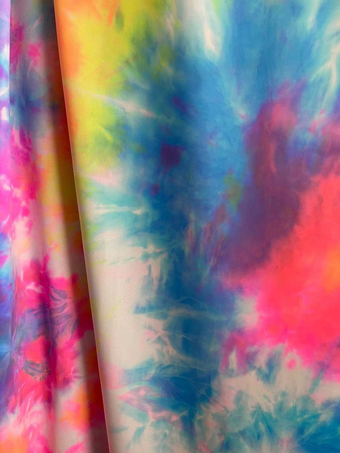 New Rainbow Tie Dye Nylon Spandex Fabrics sold by the Yard Etsy