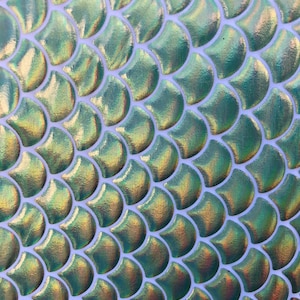 Mermaid Scale Fabric Iridescent Color { Gold/Green/Blue/Purple} on Spa –  ABFabrics16