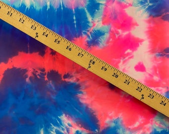 New Salmon/ Blue Tie Dye Nylon Spandex Fabrics sold by the Yard - tie dye pattern spandex-Plain design