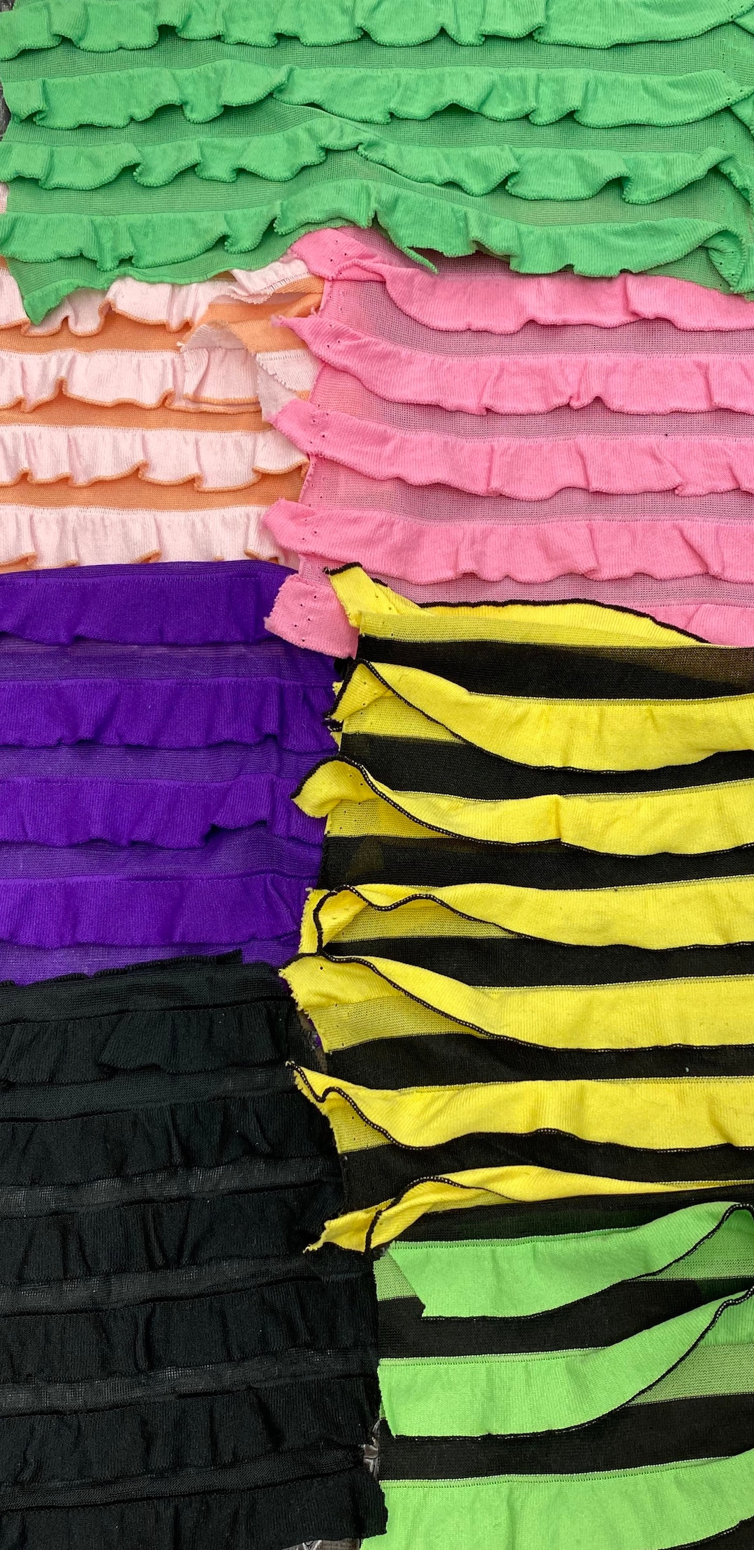 1/2 Inch Ruffles Fabric Poly Stretch Ruffles Fabric Sold by Yard (52 ...