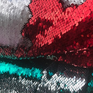 5mm Flip Sequin Fabric: Two-Tone, 54&quot; Wide, Sold by the Yard