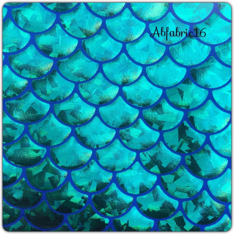 Mermaid Fabric Hologram Fish Scales Stretch Spandex 5860 wide Sold by Yard