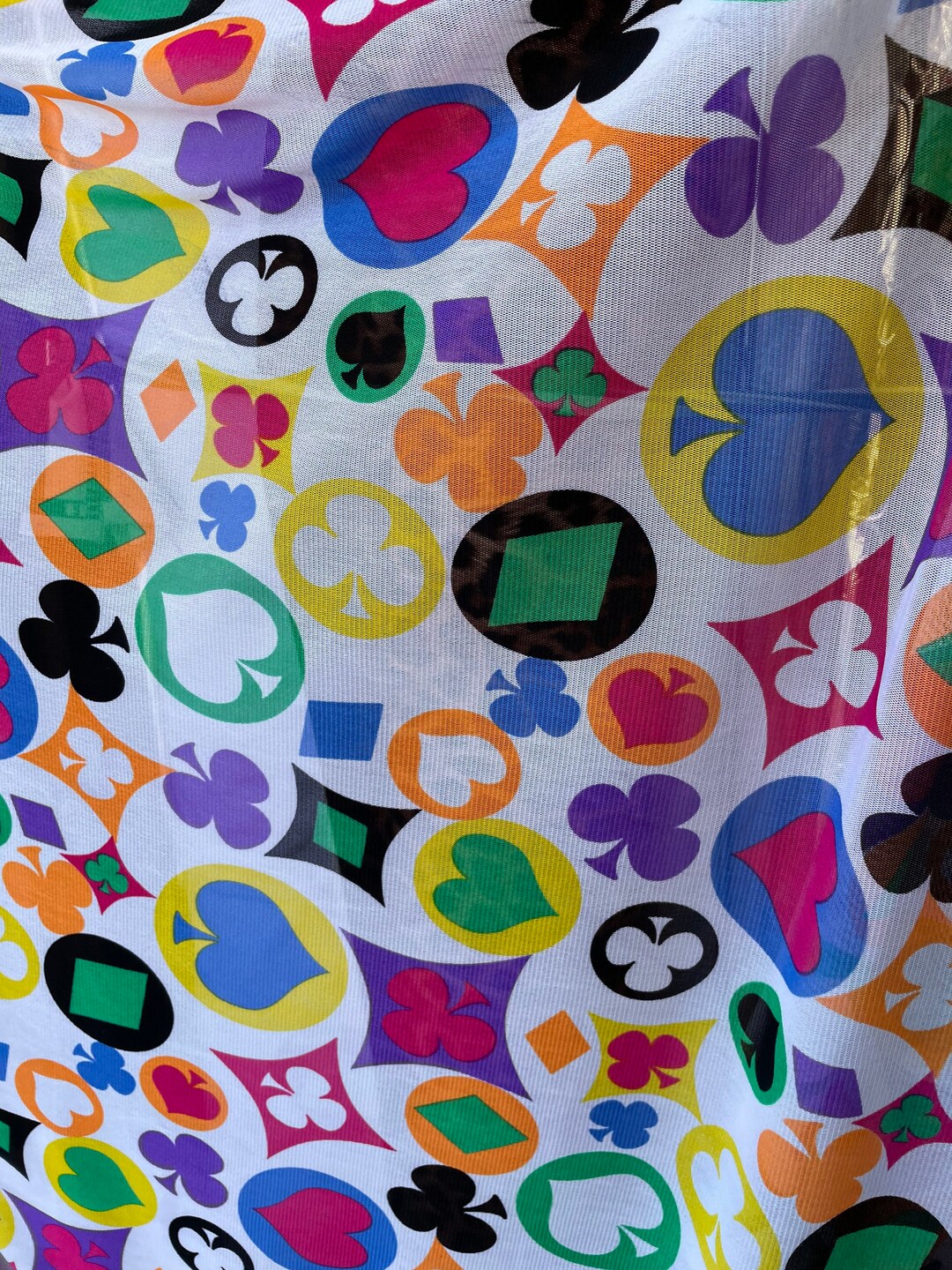 New Spades Print MESH Fabrics Mesh Fabric Sold by the Yard Etsy