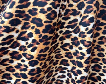 Cheetah Print Nylon Spandex Fabric: 4-Way Stretch Swim & Dance - Sold by the Yard