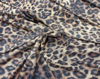 New Cheetah MESH Fabric mesh fabric Sold by the Yard- Poly Spandex 4 way stretch Dance-wear - Leopard Mesh Fabrics