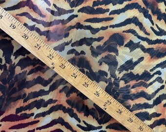 New Tiger MESH Fabric  Sold by the Yard- Poly Spandex 4 way stretch Dance-wear - Tiger  Mesh Fabrics 60" wide