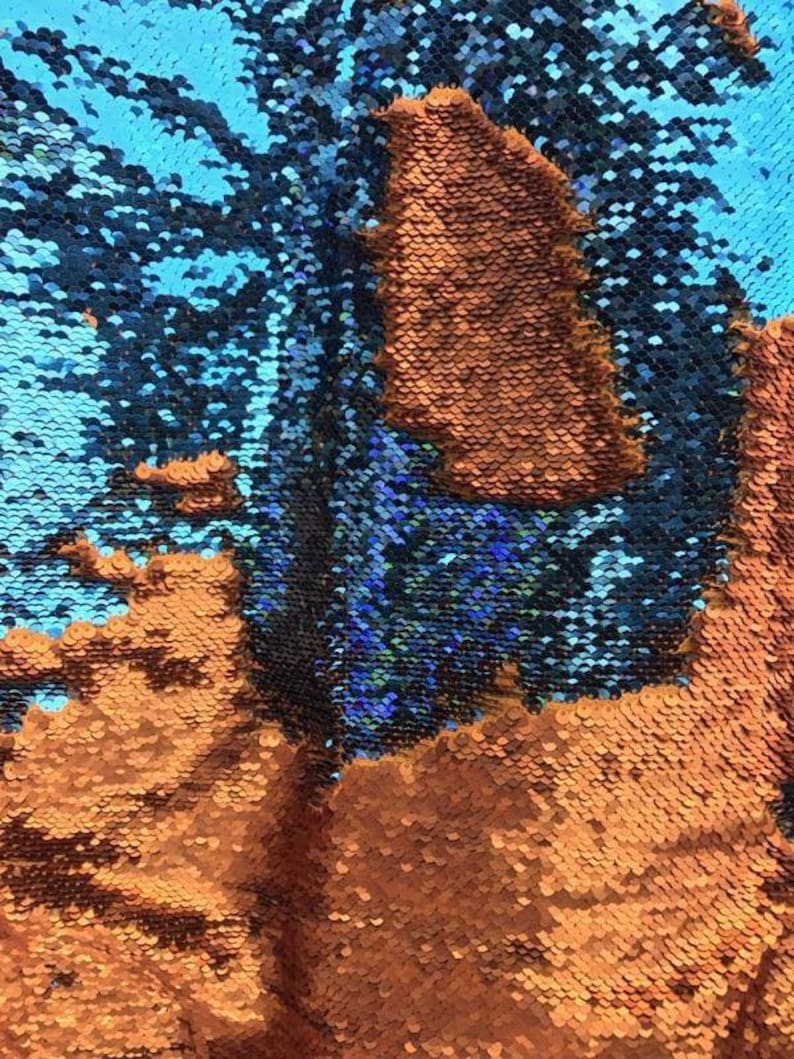 New Two Tone Flip up Reversible Sequins on Spandex Sold by the Yard ...