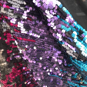 Multicolored Ombre Reversible Flip up Sequin on Spandex, Sold by the ...