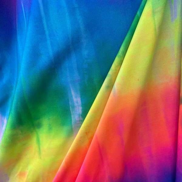 New Rainbow Tie Dye Nylon Spandex Fabrics sold by the Yard - tie dye pattern spandex 4way stretch 60” wide