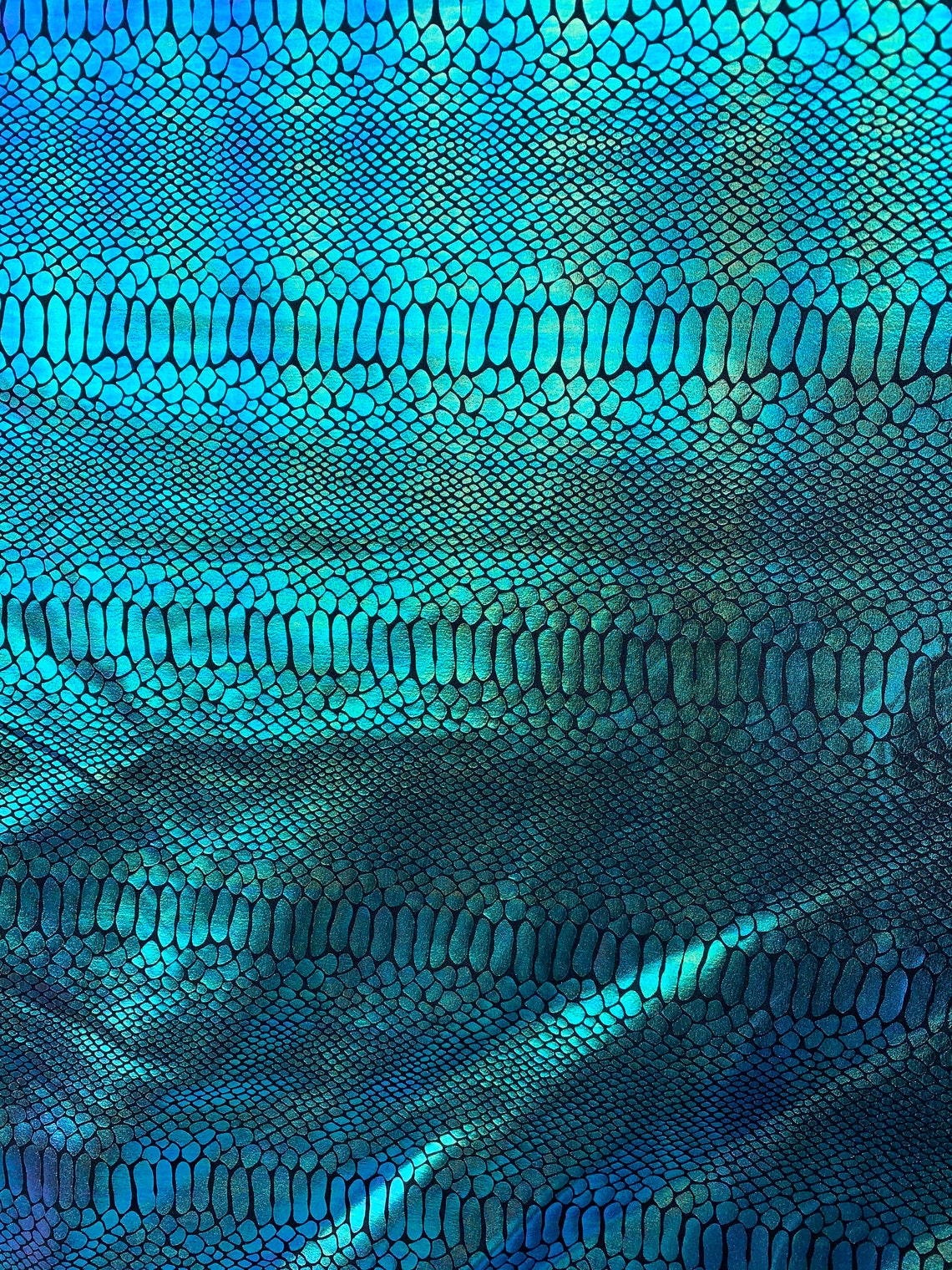 NEW Snake Print Green/purple/turquoise Iridescent Tones on Etsy