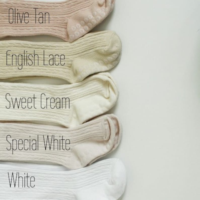 NEUTRAL Hand dyed cable knit tights, baby tights, cable knit tights, girls tights, warm tights image 2