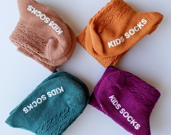 Crochet Knit Knee High Socks, Winter Colors, Baby and Toddler WINTER 2020