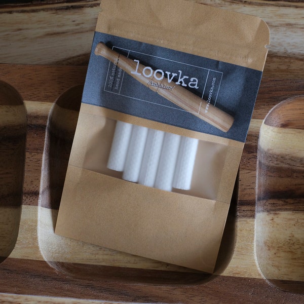 Aromatherapie-inhalator katoenen lont vervanging 5-pack voor houten inhalator LOOVKA