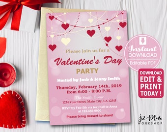 valentine invitation etsy valentines party invitations