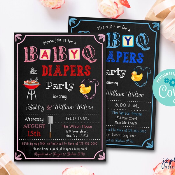 Babyq Invitation - Etsy