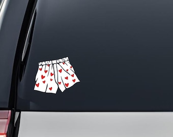 DCC Heart Shape Boxers Vinyl Decal