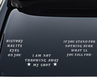 Hamilton Inspired Vinyl Decals