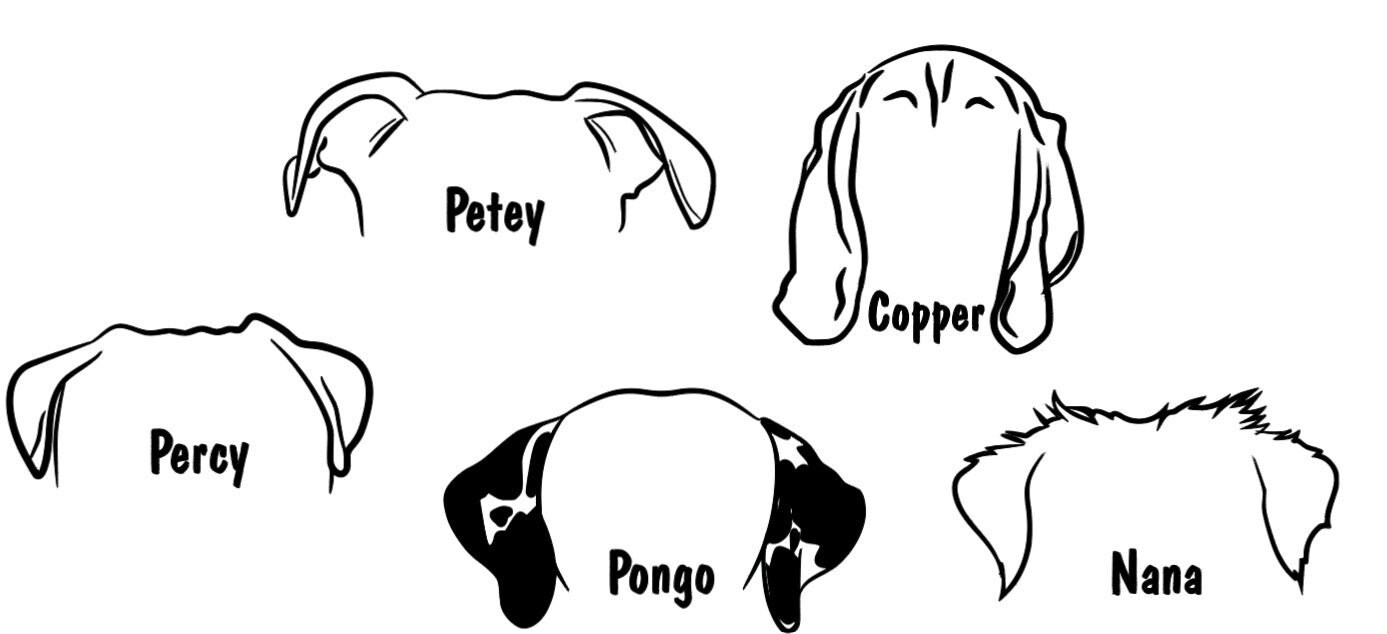 Custom Floppy Dog Ear Decal - Etsy