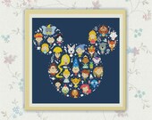 Disney Mickey Cross Stitch Pattern, Counted Cross Stitch Pattern,Cross  Chart, Needlecraft Embroidery PDF Instant Download,S095