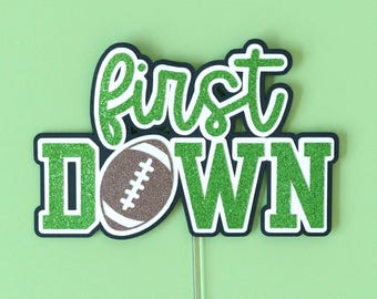 First Down Cake Topper | 1st Year Down | 1st Birthday Party Decorations | Football Birthday Theme