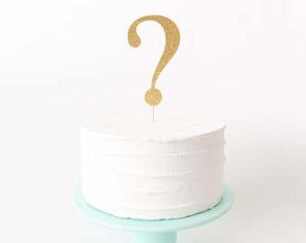Gender Reveal Cake Topper - Question Mark Cake Topper, Gender Reveal Party, Gender Reveal Ideas, Gender Reveal Cake