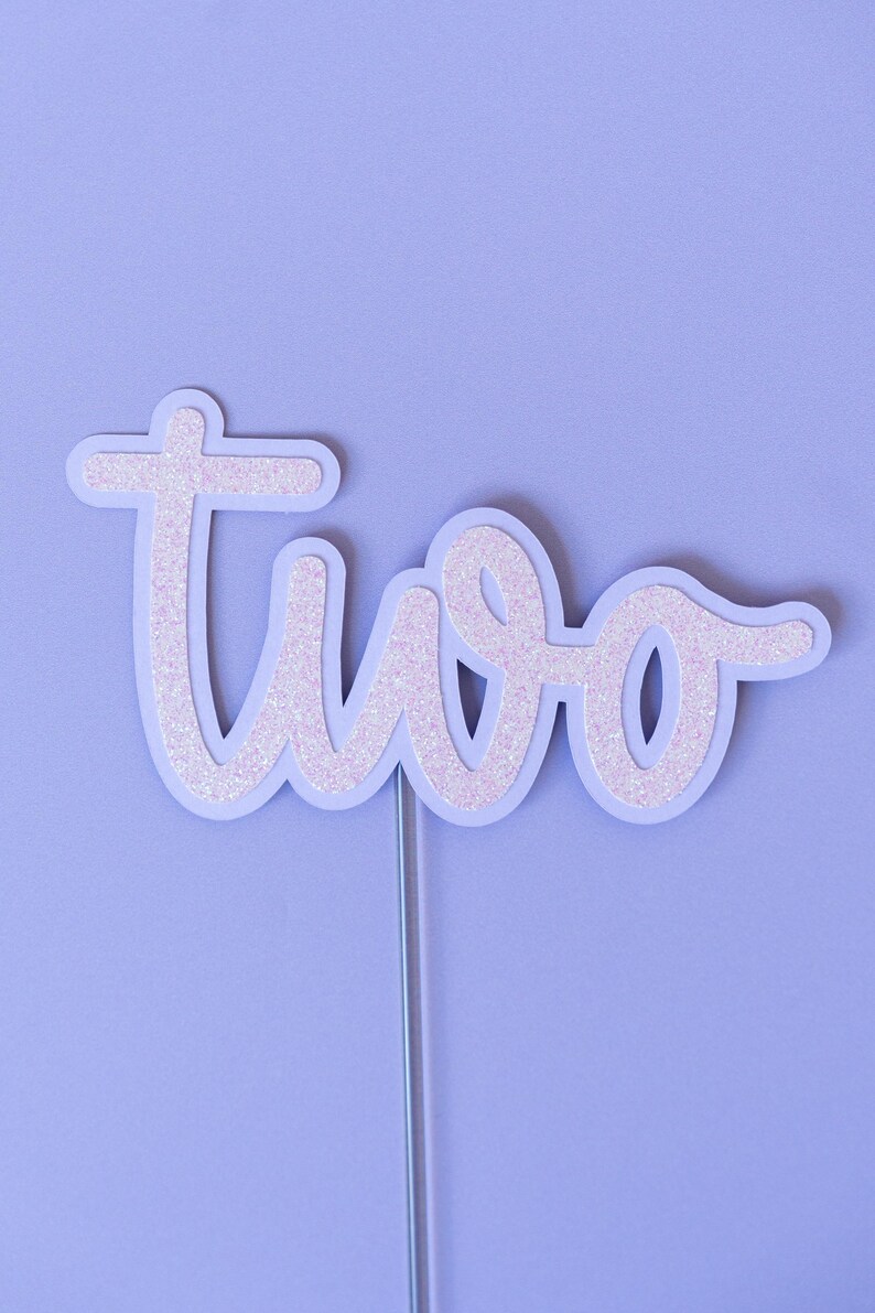 Custom TWO Cake Topper | 2nd Birthday Party Decorations | Custom ...