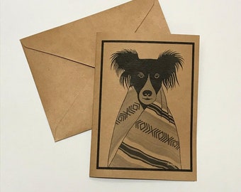 4x5 Inch Dog Note Cards, Blank Border Collie Note Cards, Blank Note Cards, Dog Rescue, Dog Adoption, Dog Lover Gift, Handmade Note Cards