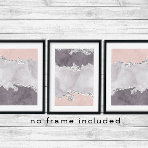 Blush Pink Grey Abstract Wall Art Abstract Art Art Prints Etsy UK