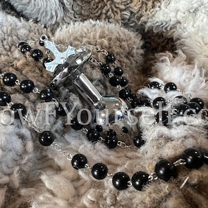 Jesus Christ, Stainless Steel Rosary butt plug and NIPPLE RINGS Keep Christ's love deeper then ever, holy smokes, amen MATURE image 1
