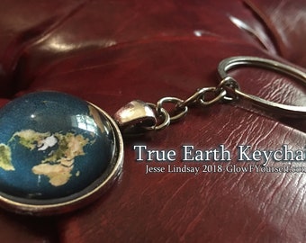 True Earth Keychain, Pin or Earings! Show the whole world you&#39;re woke af, unlock the flat out lies, jangle or dangle the keys of truth!