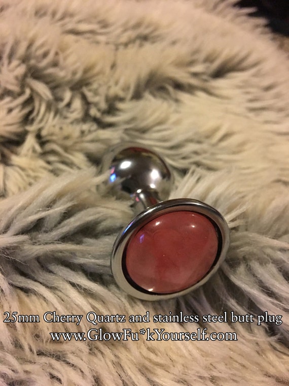 25mm Volcanic Cherry Quartz Butt Plug small stainless steel Etsy
