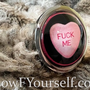 Valentine's day candy heart or cursive butt plug, because love Stainless steel or silicon mature image 3