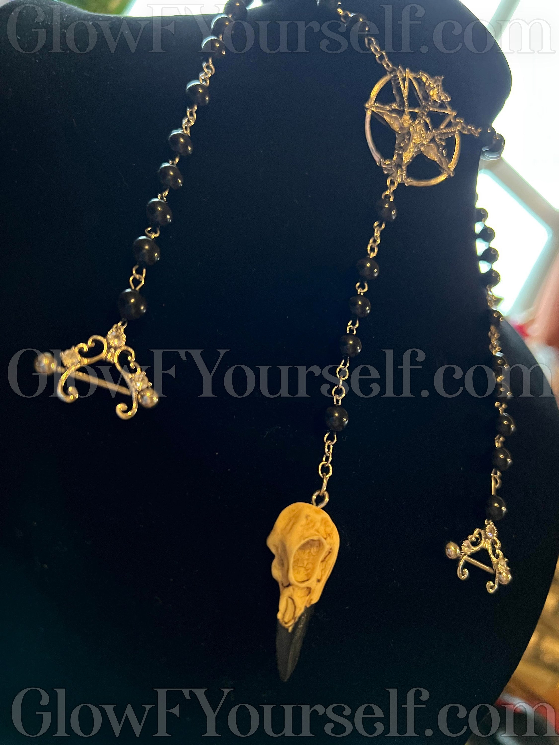 Custom Baphomet Rosary Nipple Rings, in Glow in the Dark or Black and  Silver, Just in Time for Christmas Metal Jesus Christ 666 Mature - Etsy  Denmark