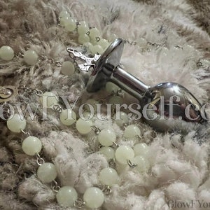 Jesus Christ, Stainless Steel Rosary butt plug and NIPPLE RINGS Keep Christ's love deeper then ever, holy smokes, amen MATURE image 7