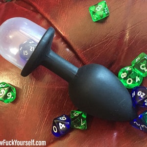 D20 twerk-o-matic booty dice butt plug Mature adult role play D&D gamer table top rpg tail silicone party toy adhd fidget sexy nerd image 6