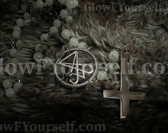 Sigil of Lucifer rosary! Hail Satan all day with one of these custom made tools of the Devil, amen! 666 metal mature