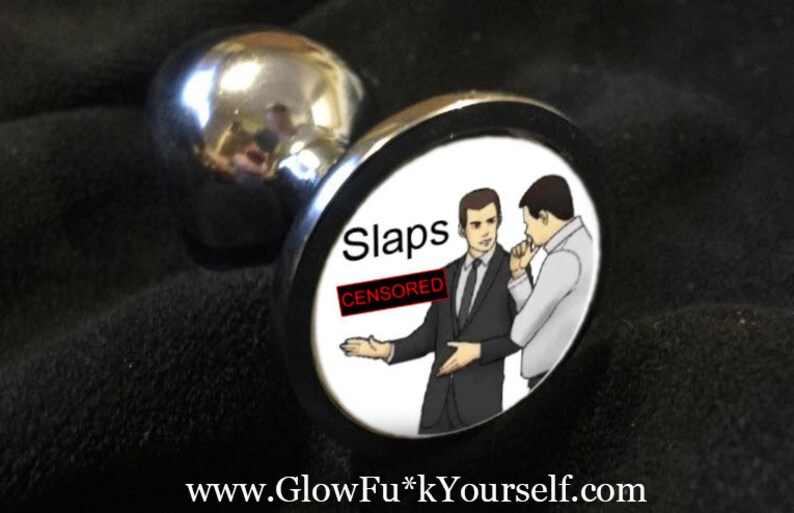 Salesmen Meme Butt Plug Available in stainless steel or silicone sex toy mature gag gift kinky gay fidget tail image 1