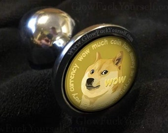 Good heckin boy, much currency, dogecoin butt plug! Mature crypto coin kinky times toy