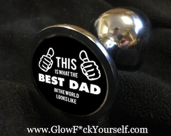Worlds best dad butt plug with free gift wrapping! Kinky holiday fun for daddy and you! Fathers day gag gift mature adults tail ddlg