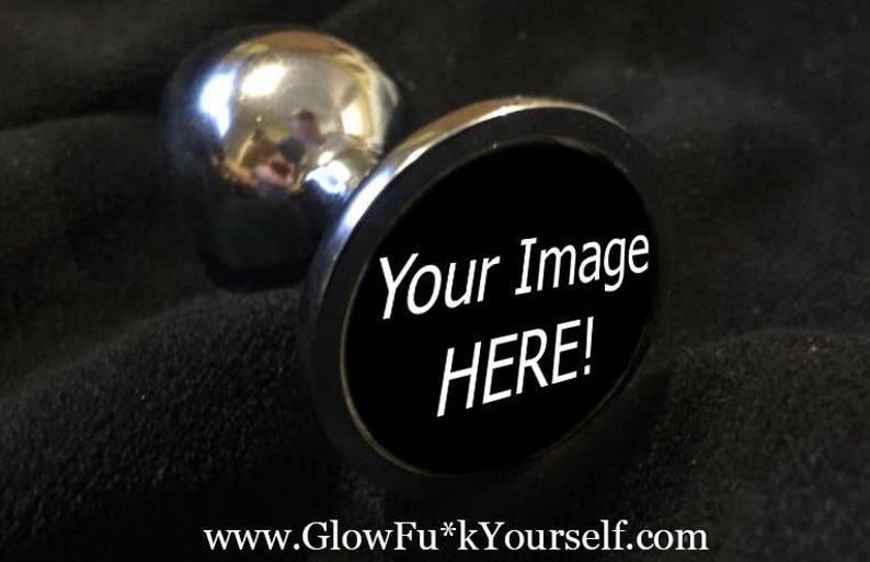 Custom image plug 20 pack Get your logo, a dragon, your moms face, a sports ball team, band name or anything else, butt wholesale MATURE image 1