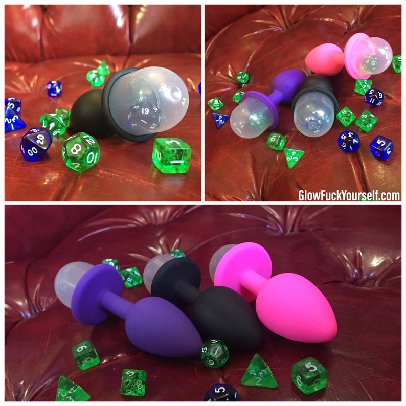 D20 twerk-o-matic booty dice butt plug Mature adult role play D&D gamer table top rpg tail silicone party toy adhd fidget sexy nerd image 2