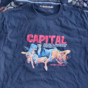 Capital Vampire - Karl Marx Quote T shirt Black