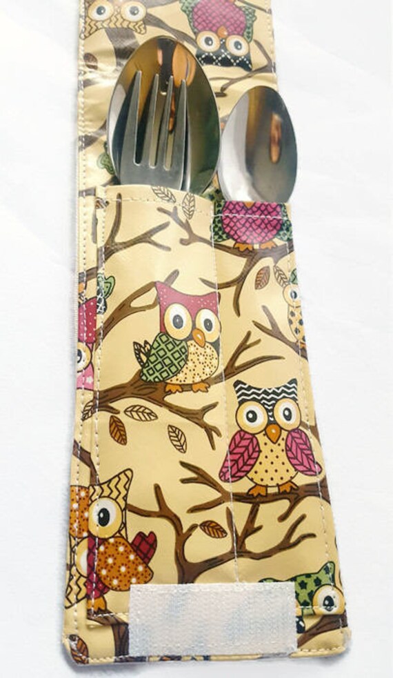 Picnic fabric cutlery holder oilcloth cutlery set fabric Etsy