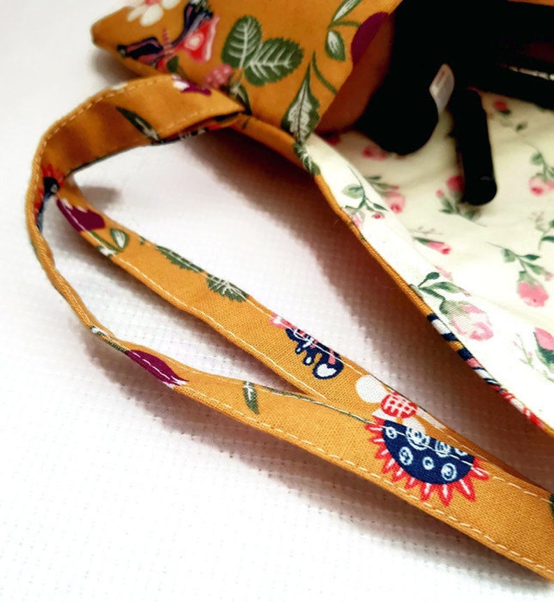Gifts for girls Small make up pouch Floral coin pouch Mustard floral purse Make up holder Snap pouch Credit card holder Floral purse