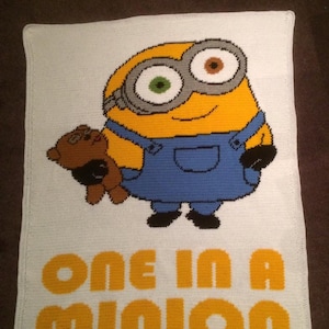 One in a Minion Blanket GRAPH PATTERN ONLY image 1