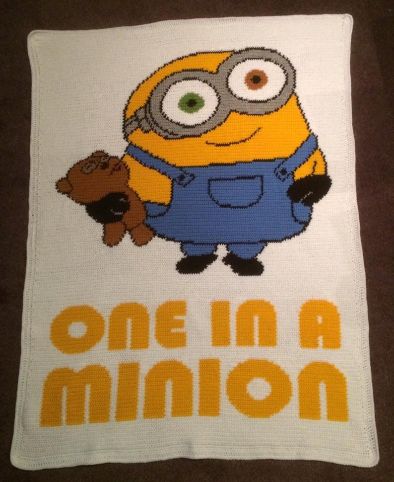 One in a Minion Blanket GRAPH PATTERN ONLY image 1